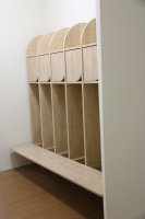 Komplette Garderobe Anlage für 3 Kinder-Wandmontage