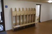 Komplette Garderobe Anlage für 3 Kinder-Wandmontage