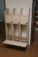 Komplette Garderobe Anlage für 3 Kinder-Wandmontage