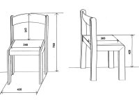 Erzierher/innen Stapelholzstuhl Hortstuhl TIM 42 cm