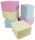 12 x Pink/Gelb/Blau Quader Steine